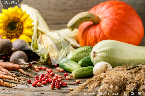 Image of Cranberry and veggies in Thanksgiving