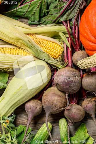 Image of Overhead view of a vegetables