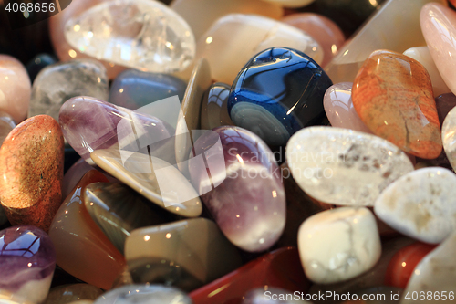 Image of natural color gems background 