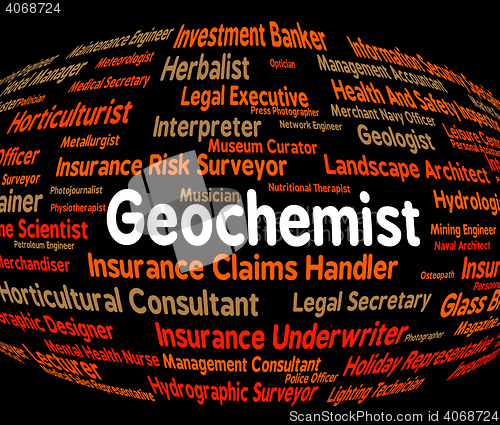 Image of Geochemist Job Indicates Employment Specialist And Experts