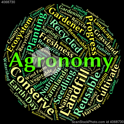 Image of Agronomy Word Means Agriculture Text And Agronomics