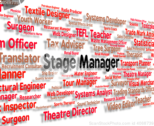 Image of Stage Manager Represents Director Jobs And Managers