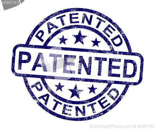 Image of Patented Stamp Showing Registered Patent Or Trademark