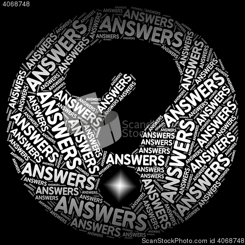 Image of Answers Question Mark Represents Not Sure And Answering