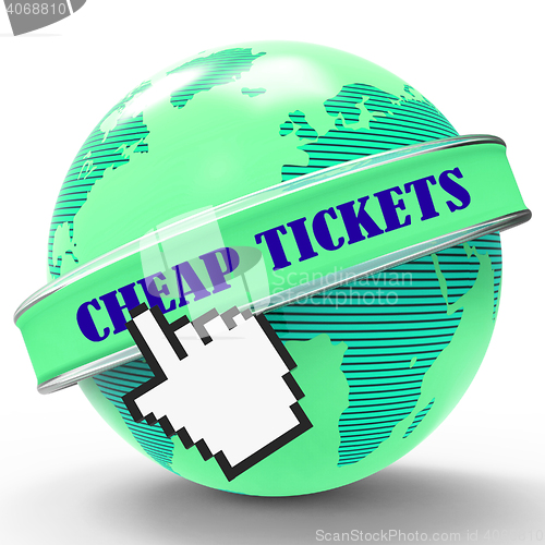 Image of Cheap Tickets Represents Low Cost And Buy