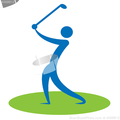 Image of Golf Swing Man Indicates Game Human And Player