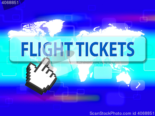 Image of Flight Tickets Represents Aircraft Flying And Purchases