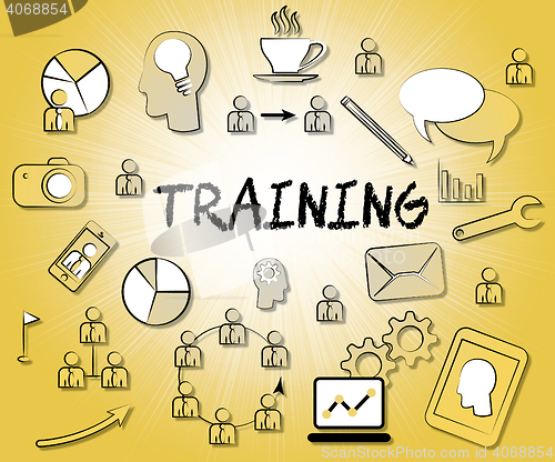 Image of Training Icons Represents Lesson Coaching And Instruction