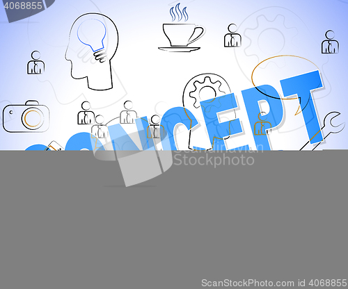 Image of Concept Word Indicates Concepts Think And Innovation