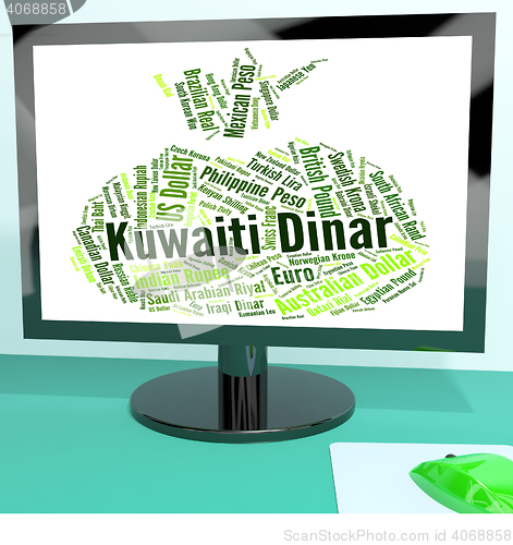 Image of Kuwaiti Dinar Represents Currency Exchange And Currencies