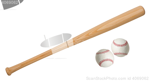 Image of baseball ball and bats