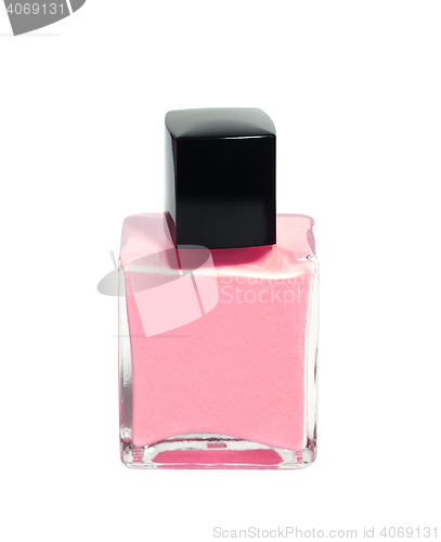 Image of pink nail polish bottle 