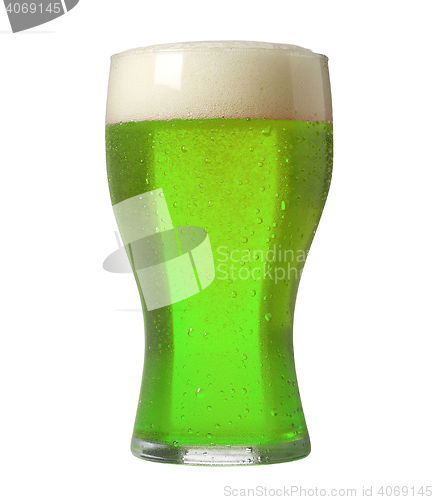 Image of green beer isolated