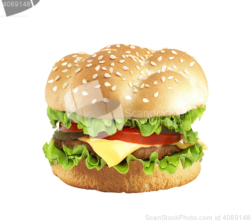 Image of  burger isolated on white