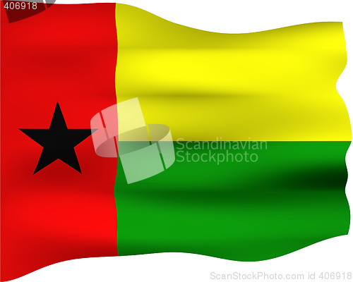 Image of 3D Flag of Guinea Bissau