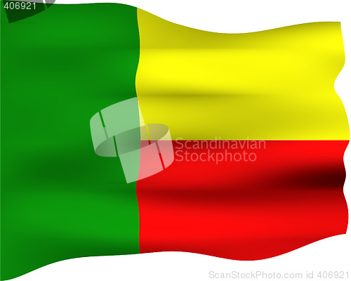 Image of 3D Flag of Benin