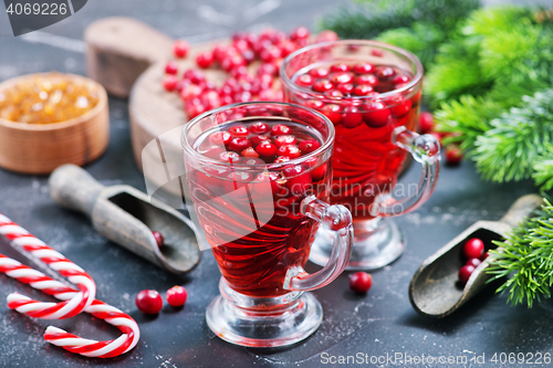 Image of cranberry drink and berries