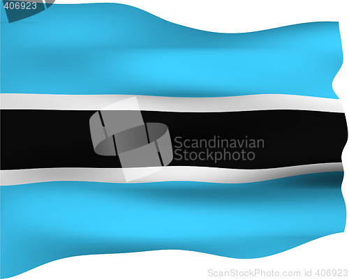 Image of 3D Flag of Botswana