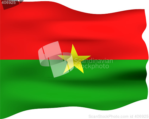Image of 3D Flag of Burkina Faso