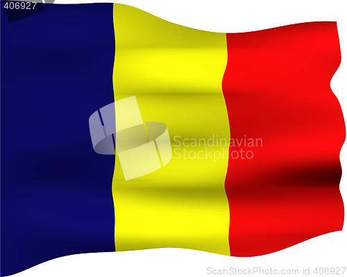 Image of 3D Flag of Chad