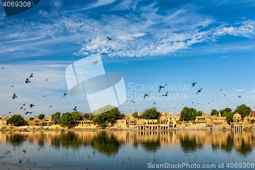 Image of Indian landmark Gadi Sagar in Rajasthan