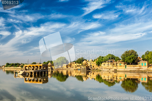 Image of Indian landmark Gadi Sagar in Rajasthan