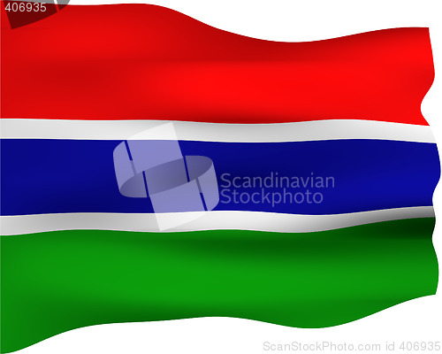 Image of 3D Flag of Gambia