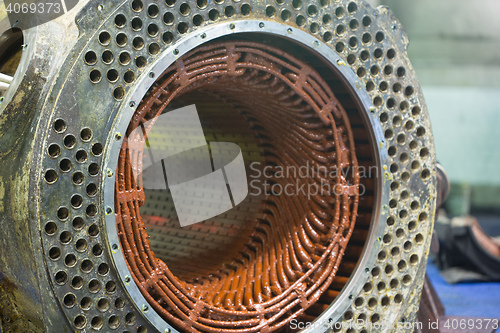 Image of Stator of a big electric motor