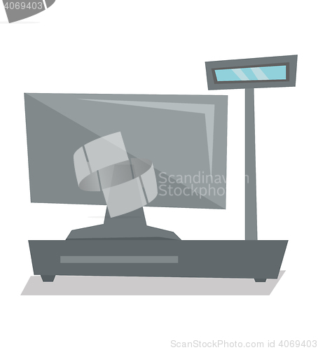 Image of Electronic cash register vector illustration.