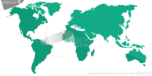 Image of World map vector illustration.