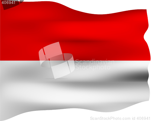 Image of 3D Flag of Indonesia