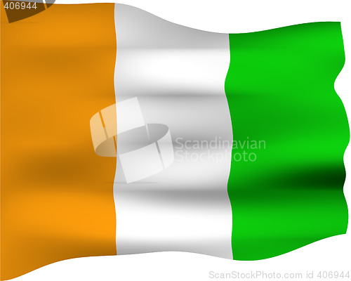 Image of 3D Flag of Ivory Coast