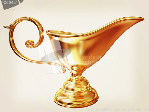 Image of Vase in the eastern style. 3D illustration. Vintage style.