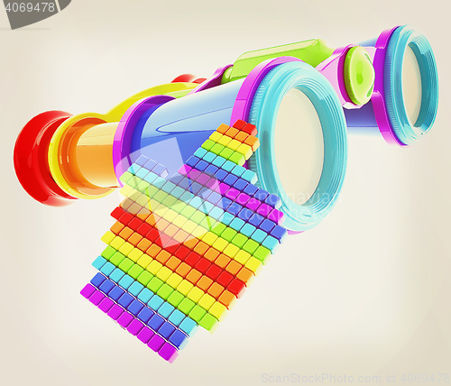 Image of Safe Search concept . 3D illustration. Vintage style.