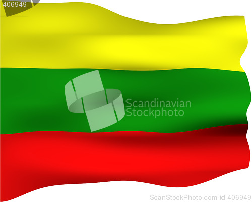 Image of 3D Flag of Lithuania