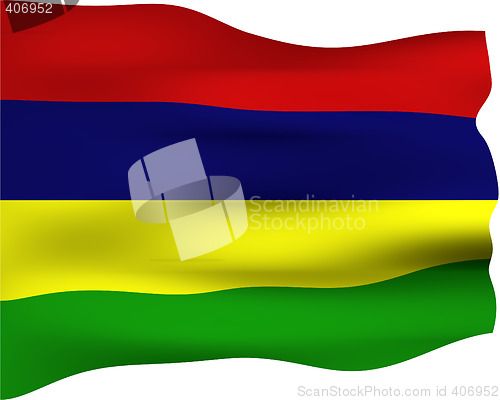 Image of 3D Flag of Mauritius
