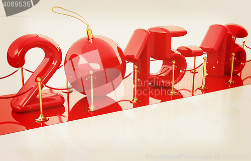 Image of Happy new 2016 year on New Year\'s path to the success. 3D illust