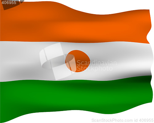 Image of 3D Flag of Niger