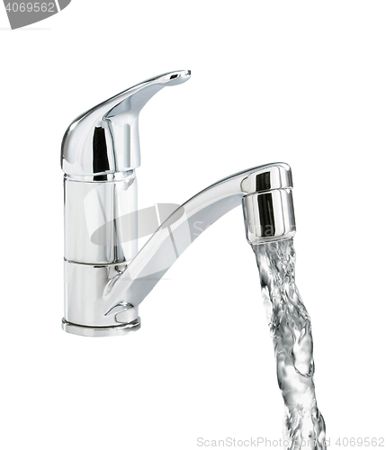 Image of Closeup of water-supply faucet