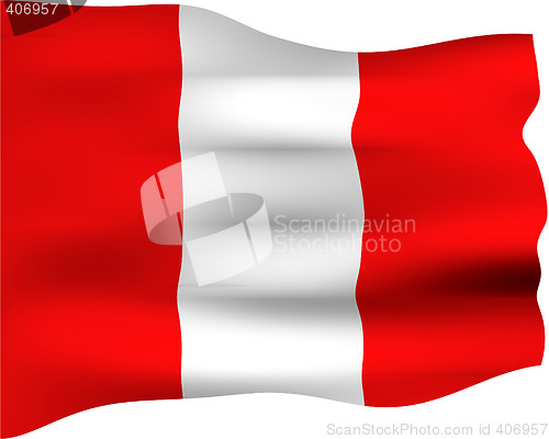 Image of 3D Flag of Peru