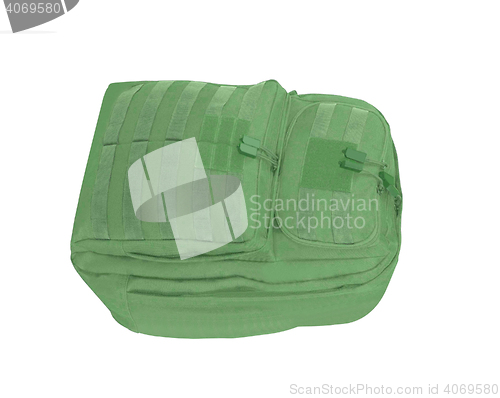 Image of Green backpack for carrying your necessary stuffs