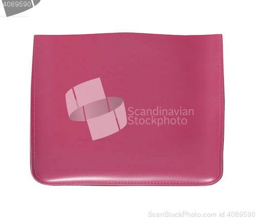 Image of pink leather case