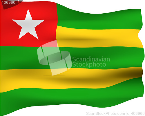 Image of 3D Flag of Togo