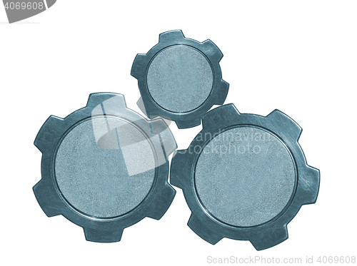 Image of plastic gears isolated