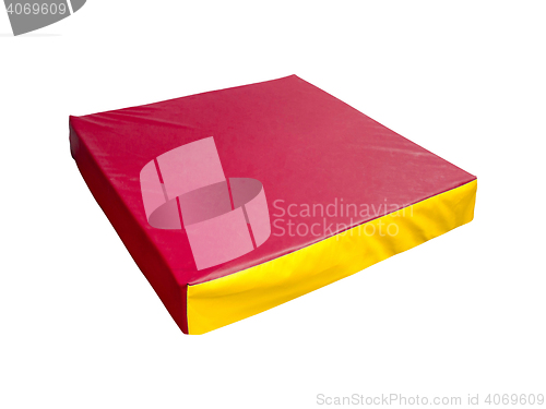 Image of red mattress isolated