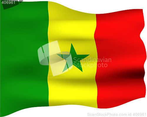 Image of 3D Flag of Senegal