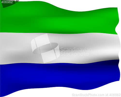 Image of 3D Flag of Sierra Leone