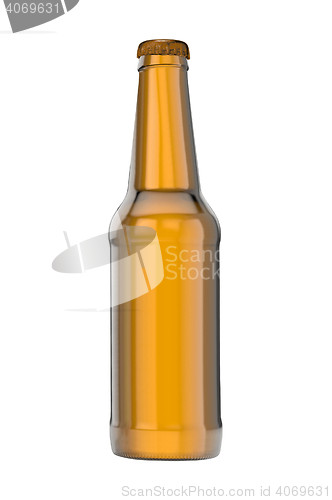 Image of Bottle of beer isolated