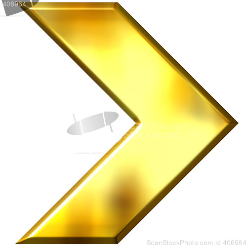 Image of 3D Golden Arrow