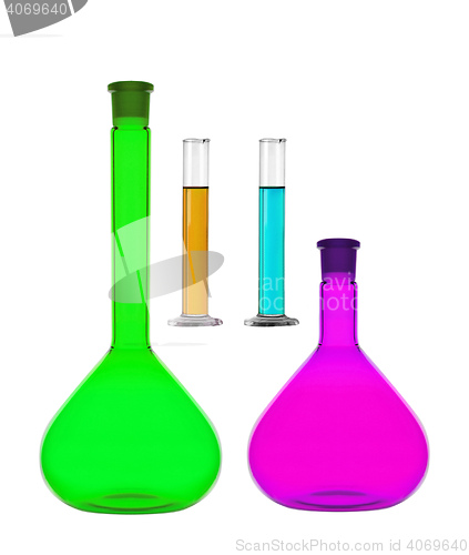 Image of research laboratory glassware
